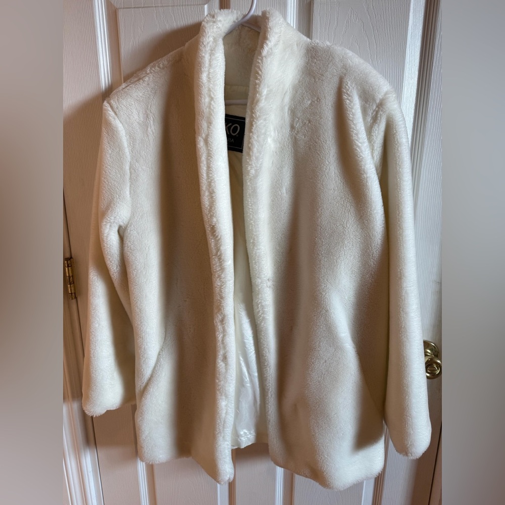 ACKO Vintage Faux Fur Coat Shawl Jacket